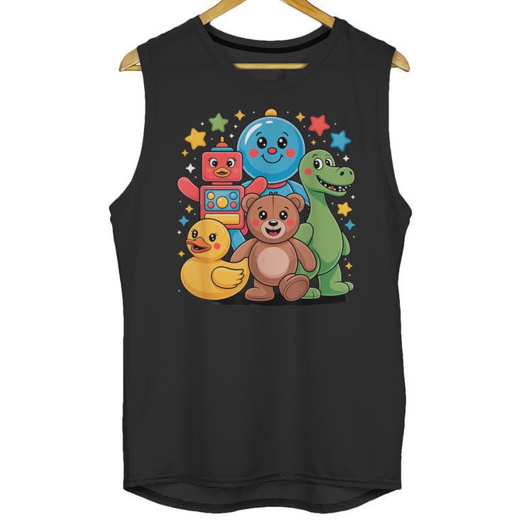 Kidcore Aesthetic Retro Vibes Colorful Cartoon Nostalgia Unisex Tank Top