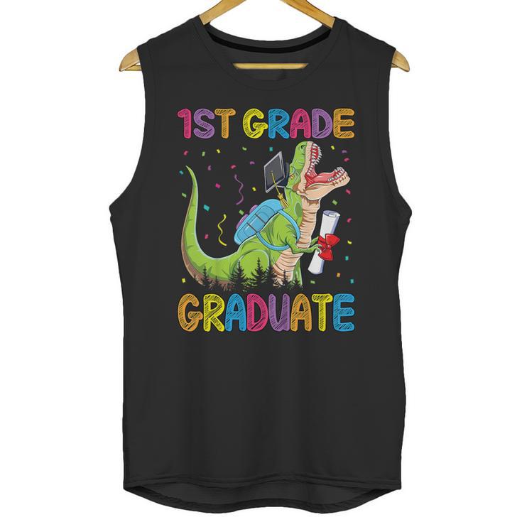 Kids 1st Grade Graduate Dinosaur Trex 1st Grade Graduation Unisex Tank Top