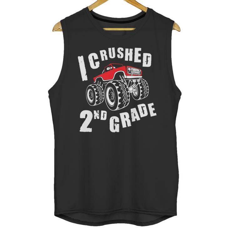 Kids I Crushed 2nd Grade Monster Truck School Graduation Unisex Tank Top