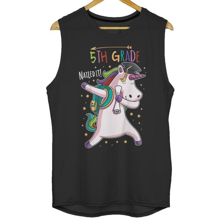 Kids Dabbing Unicorn Graduation 5th Grade Class Of 2019 Unisex Tank Top