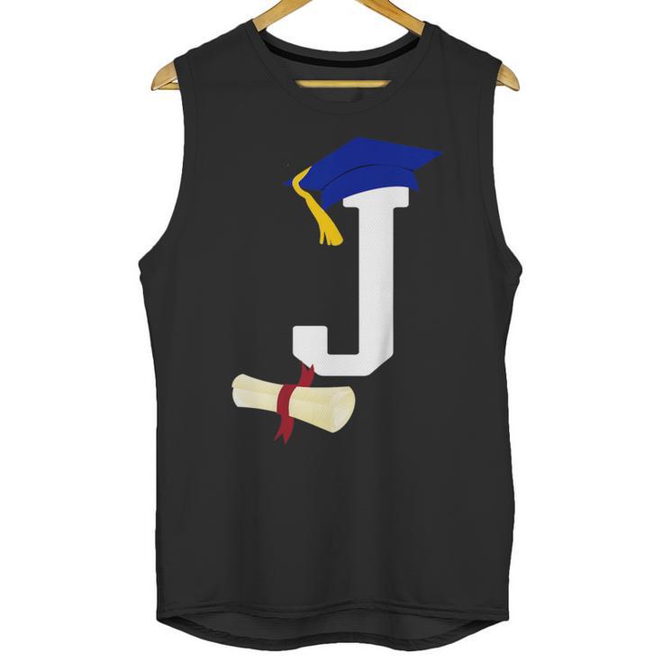 Kids Initial J Letter For Boys Preschool Graduation Kindergarten Unisex Tank Top