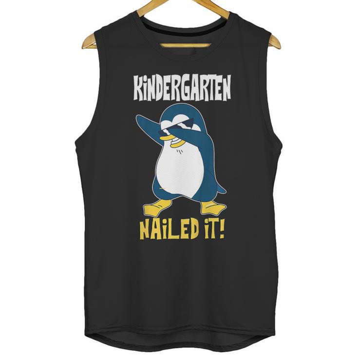 Kids Kindergarten Dabbing Penguin Nailed It Graduation Class 2021 Unisex Tank Top
