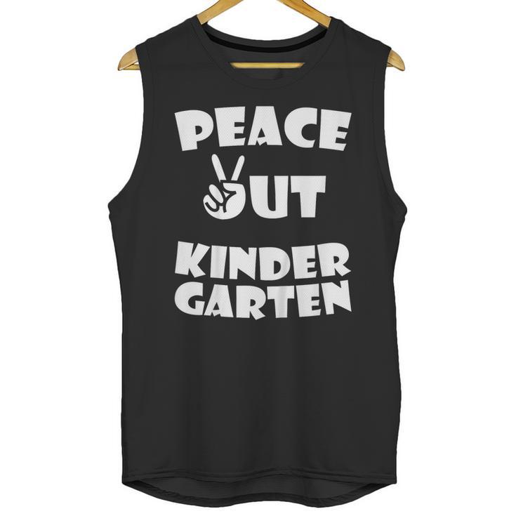 Kids Peace Out Kindergarten For Graduation Unisex Tank Top