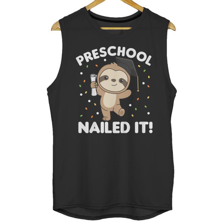 Kids Kids Preschool Nailed It Sloth Graduation Unisex Tank Top