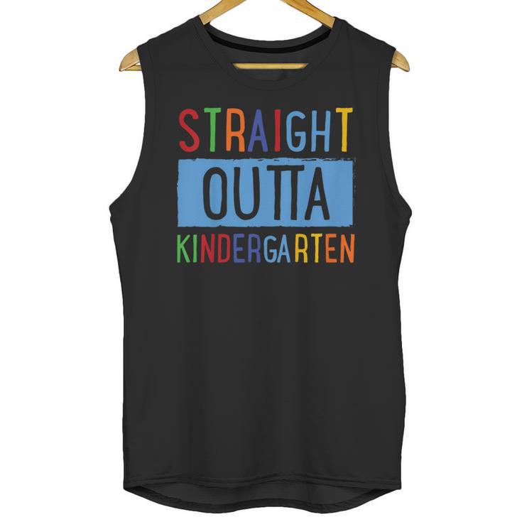 Kids STRAIGHT OUTTA KINDERGARTEN T-SHIRT FUNNY GRADUATION GIFT Unisex Tank Top