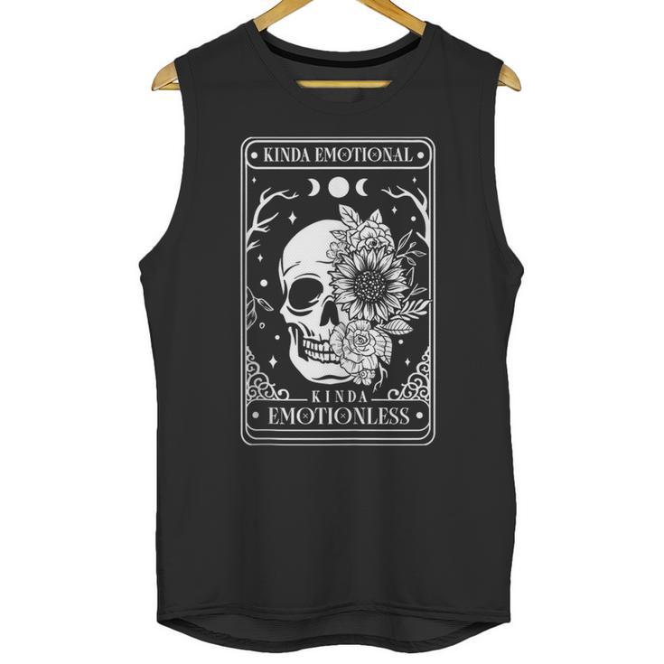 Kinda Emotional Kinda Emotionless Tarot Card Introvert Unisex Tank Top