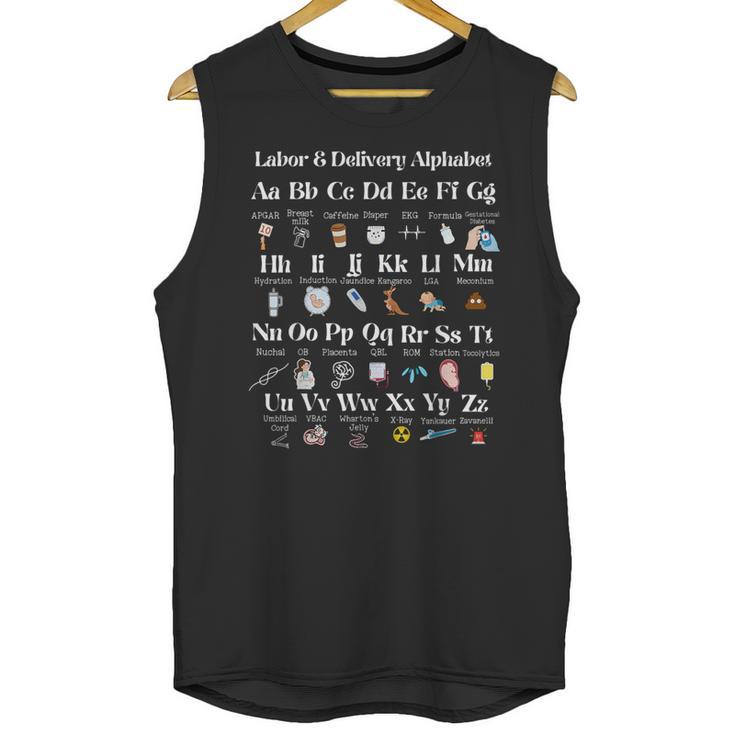 Labor And Delivery Alphabet Nurse New Nurse Graduation Unisex Tank Top
