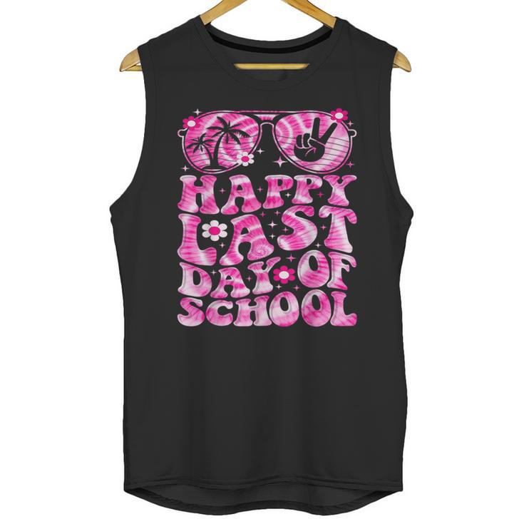 Last Day Of School Teacher Students School Graduation Groovy Unisex Tank Top
