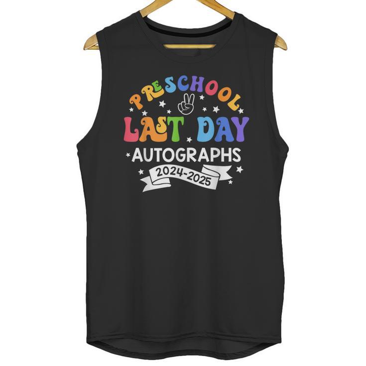 Last Day Of School Year 2025 Preschool Autograph Graduation Unisex Tank Top