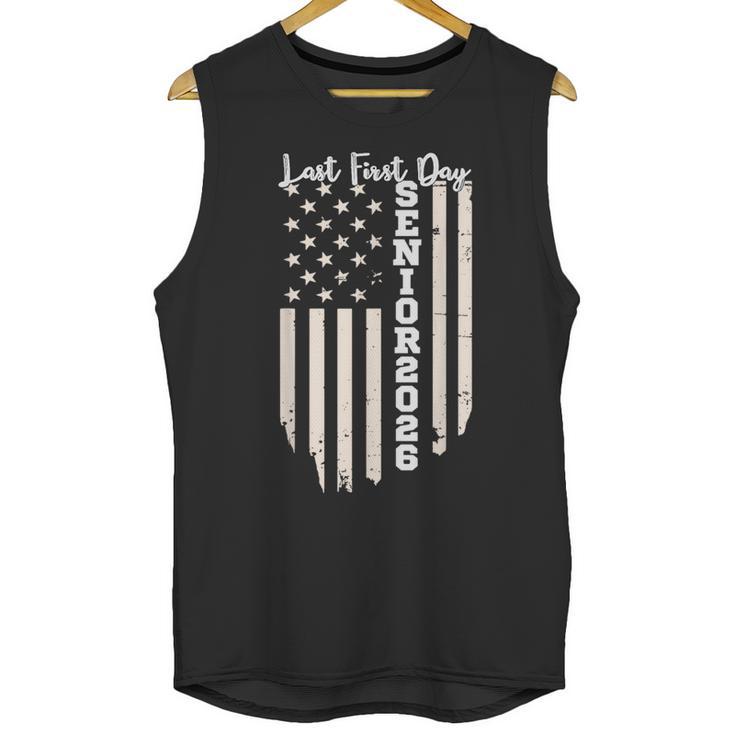Last First Day Senior 2026 USA Flag Graduation Class Of 2026 Unisex Tank Top
