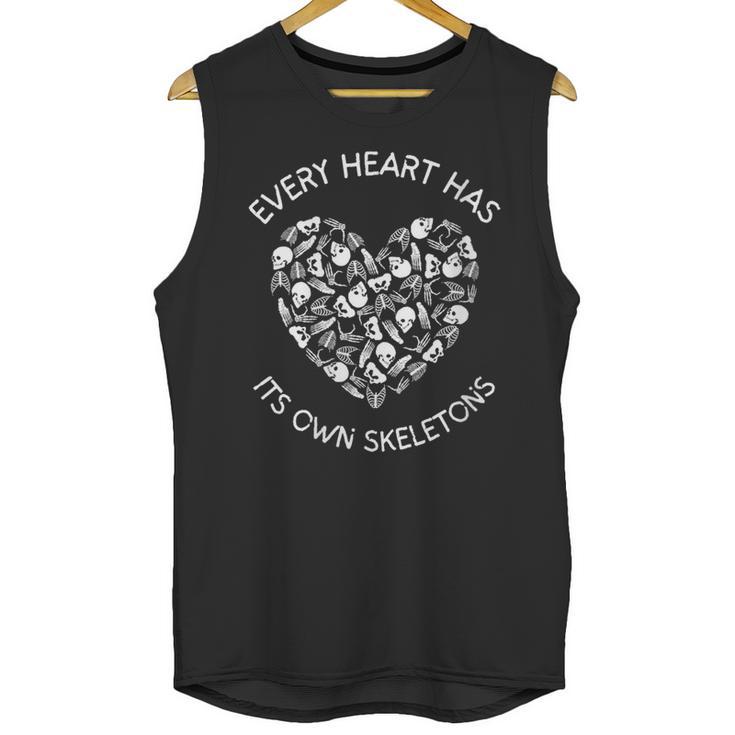 Leo Tolstoy Quote Dark Introvert Book Lover Skeleton Sayings Unisex Tank Top