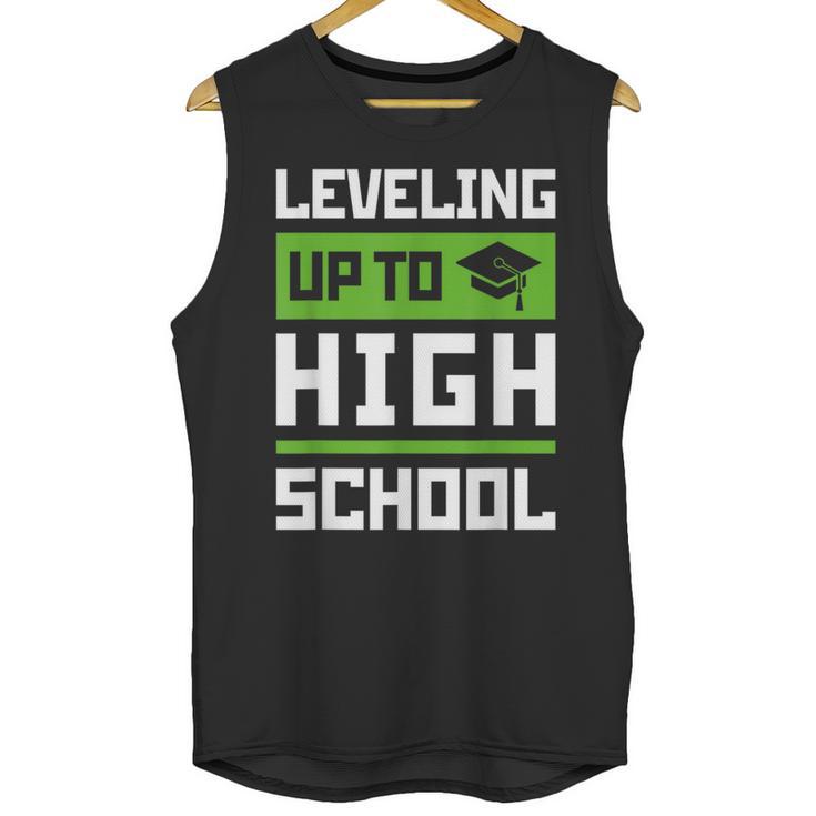 Leveling Up To High School Tee Shirt Gaming Graduation Unisex Tank Top