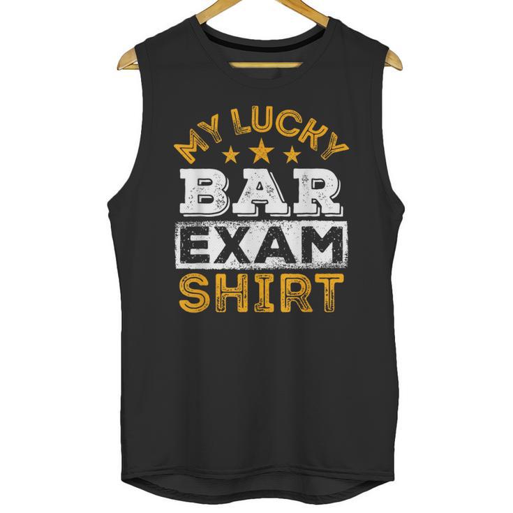 My Lucky Bar Exam Shirt Lawyer Law School Graduation Unisex Tank Top