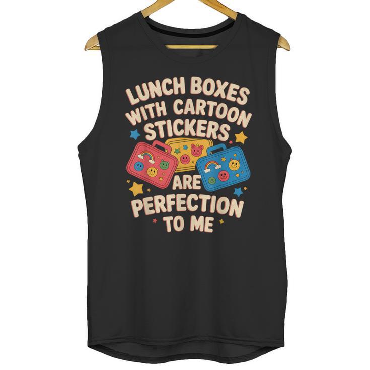 Lunch Boxes With Stickers Lunch Box Nostalgia Retro Unisex Tank Top