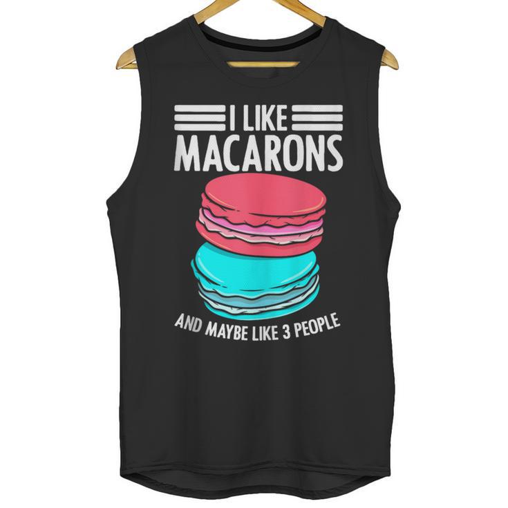 Macaroons Dessert Antisocial Introvert Pastries Food Lover Unisex Tank Top