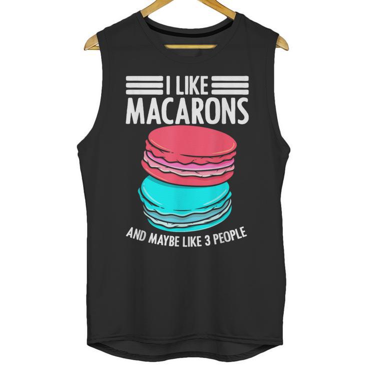 Macaroons Dessert Antisocial Introvert Pastries Food Lover Unisex Tank Top