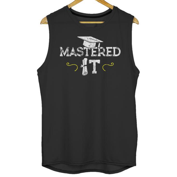 Mastered It Masters Graduation Cool Distressed Unisex Tank Top