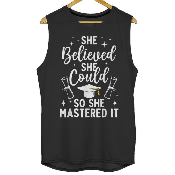 Masters Degree Graduation Art For Women Girl Masters Degree Unisex Tank Top