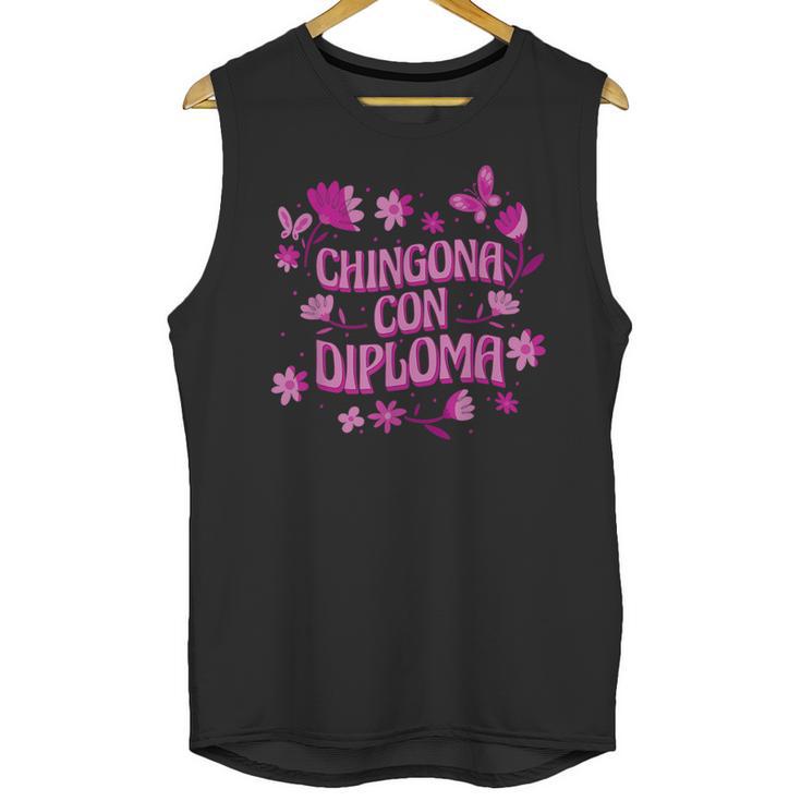 Masters Graduation Educated Latina Chingona Con Diploma Unisex Tank Top