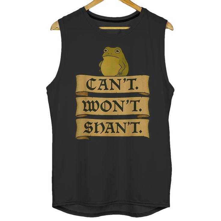 Medieval Frog Meme Sarcastic Introvert Humor Fantasy Unisex Tank Top