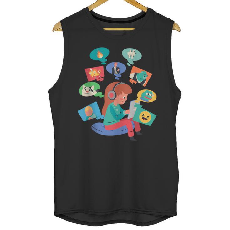 Memes Speak Louder Introvert Anti People Meme Lovers Quiet Unisex Tank Top
