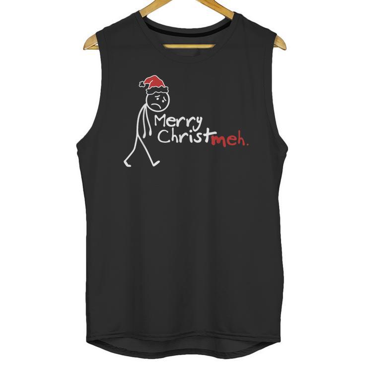 Merry Christ-Meh Christmas Introvert Unisex Tank Top