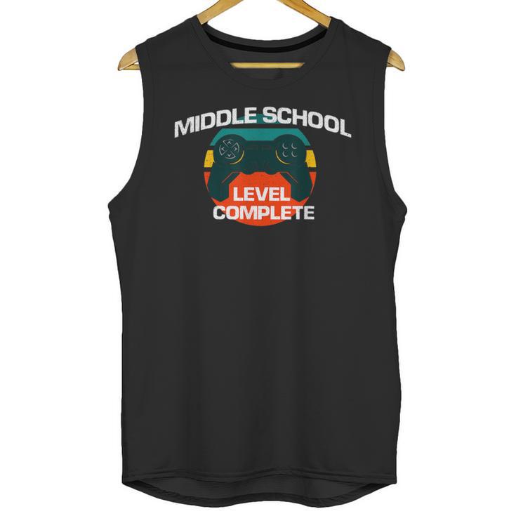 Middle School Graduation Gaming Vintage Level Complete Unisex Tank Top