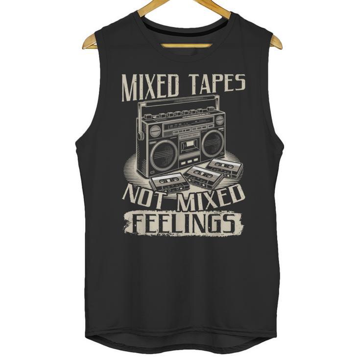 Mixed Tapes Not Feelings Nostalgia Retro Cassette Tape Unisex Tank Top
