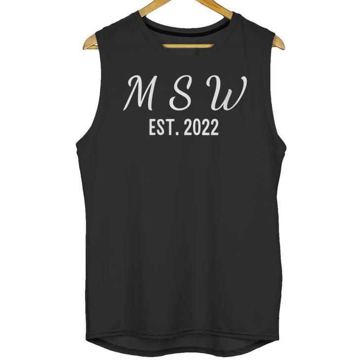 MSW Master Social Work Class Of 2022 Graduation Unisex Tank Top