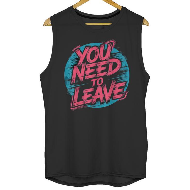 You Need To Leave Introvert Mood Space Unisex Tank Top