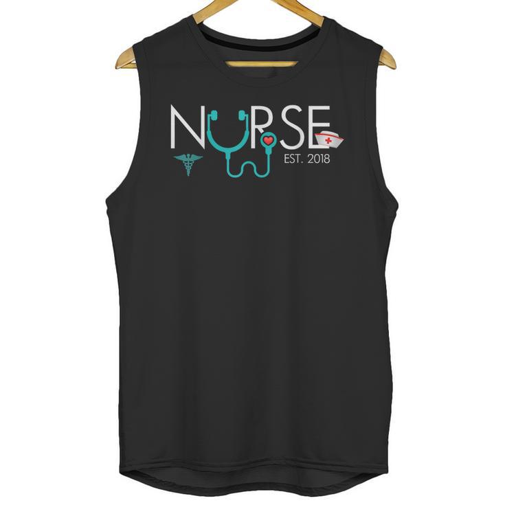 New Nurse Est 2018 School Graduation Nursing Unisex Tank Top
