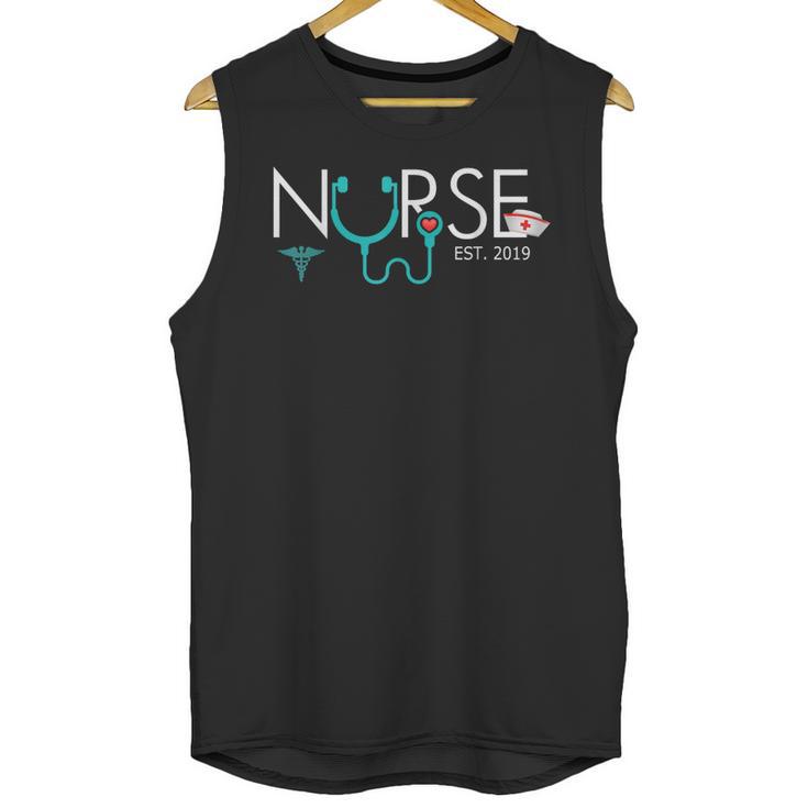 New Nurse Est 2019 TShirt School Graduation Nursing Unisex Tank Top