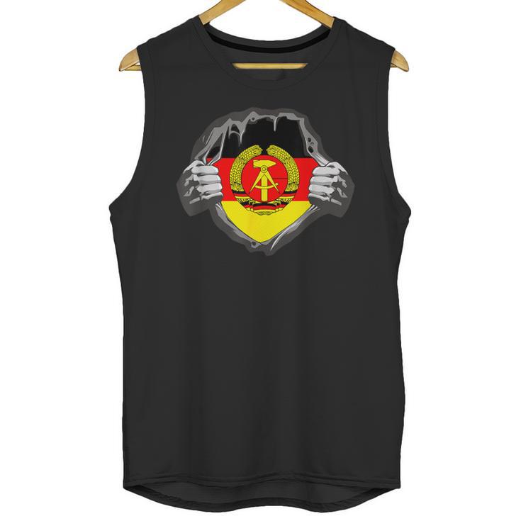 Nostalgia Chest Flag GDR Unisex Tank Top