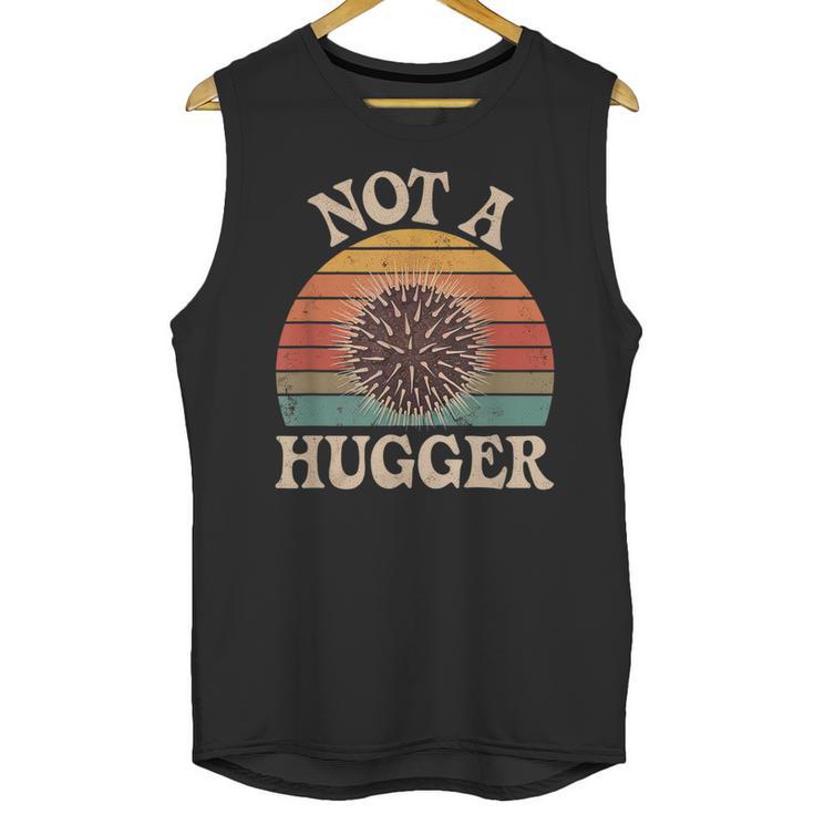 Not A Hugger Retro Sea Urchin Sarcastic Introvert Unisex Tank Top