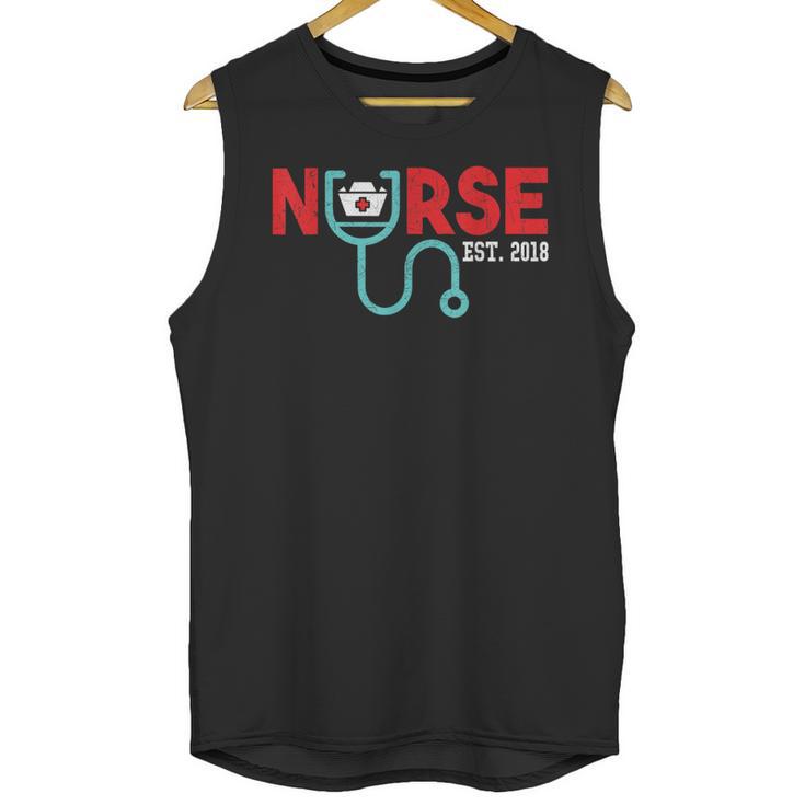 Nurse Est 2018 New Graduation Nursing School  T-Shirt Unisex Tank Top
