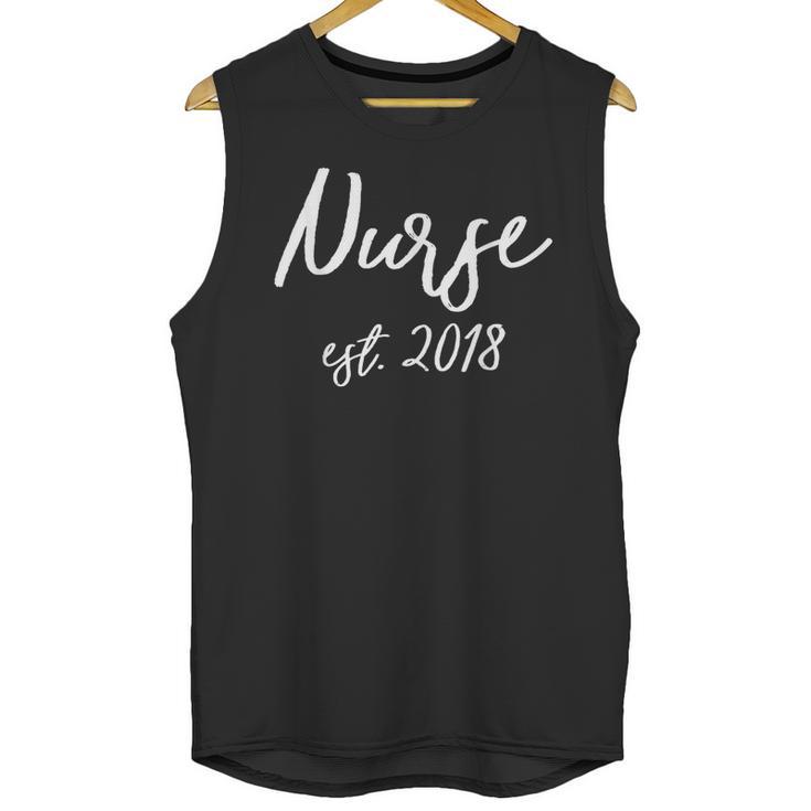 NURSE EST 2018 New Nursing School Graduation Shirt Unisex Tank Top