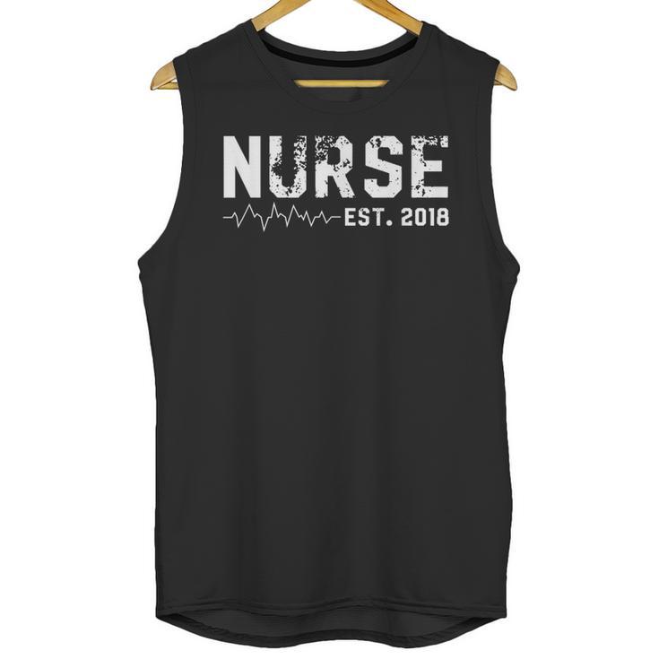 Nurse Est 2018 Nursing School Graduation Unisex Tank Top