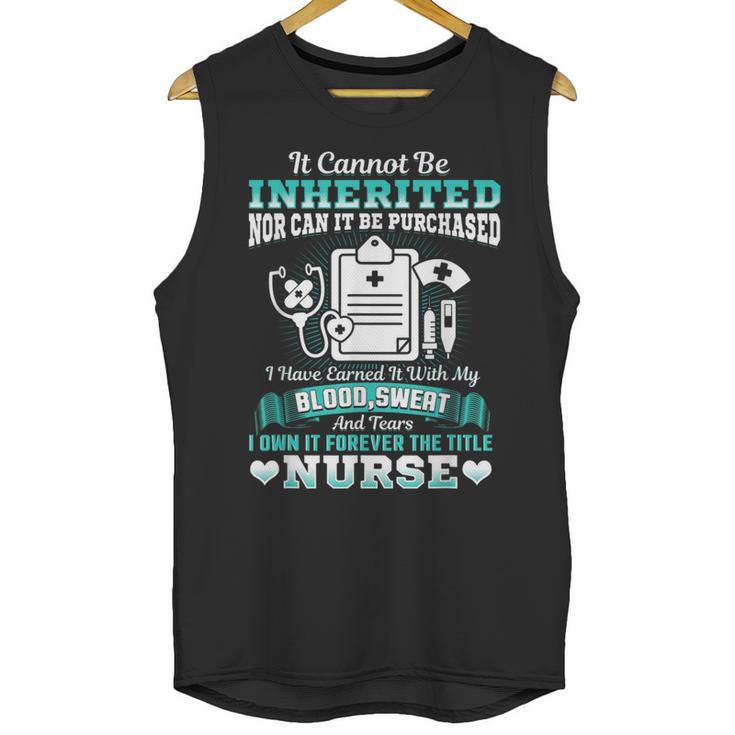 Nursing School Graduation Inherited RN LPN Nurse Grad 2021 Unisex Tank Top