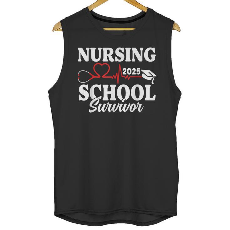Nursing School Survivor 2025 RN ER Graduation Nurse Grad Unisex Tank Top