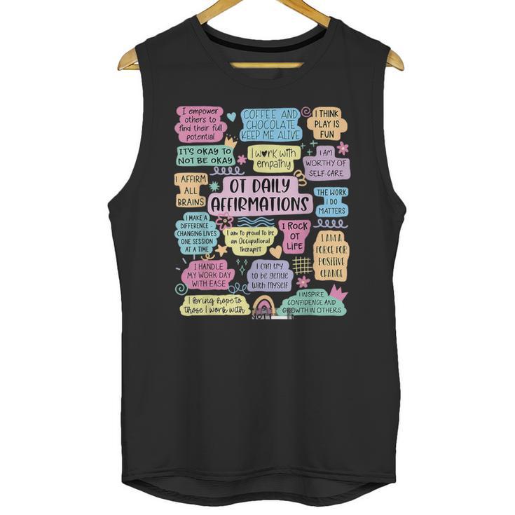 OT Daily Affirmations Occupational Therapy Month Graduation Unisex Tank Top