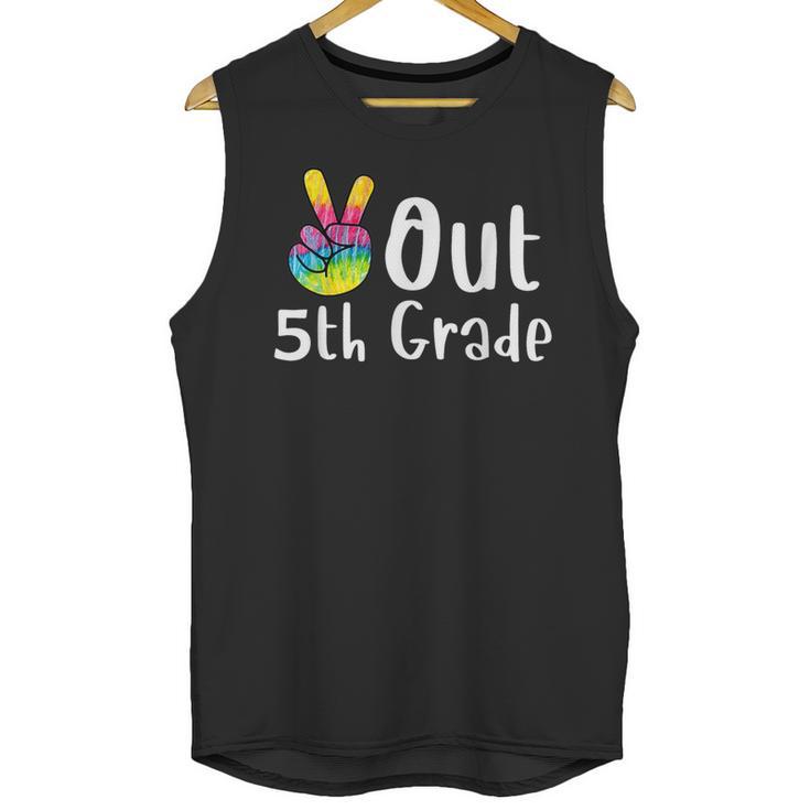 Peace Out 5th Grade Tie Dye Graduation Class Of 2026 Unisex Tank Top