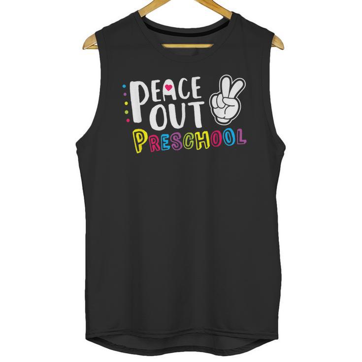 Peace Out Preschool T Shirt Graduation Last Day Unisex Tank Top