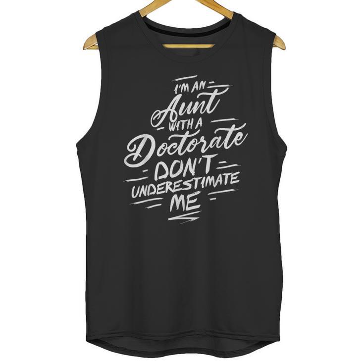 Phd Aunt Shirt Doctorate Graduations Doctoral Unisex Tank Top