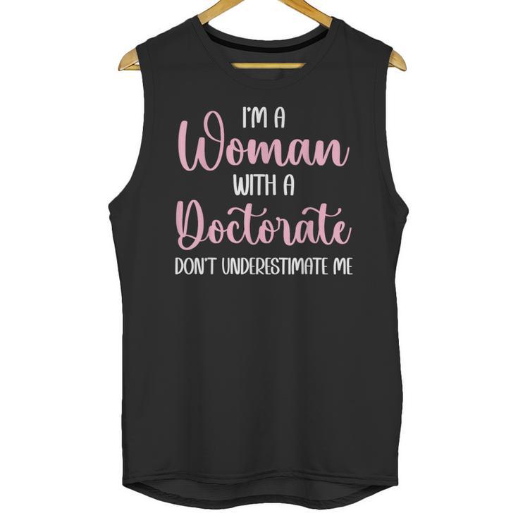 PhD Graduation Woman With A Doctorate Degree Unisex Tank Top