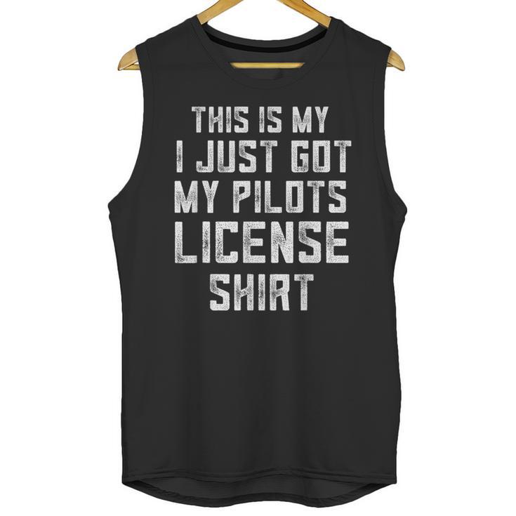 Pilots License In Training Future Flight School Graduation Unisex Tank Top
