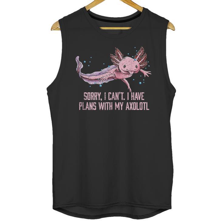 I Have Plans With My Axolotl Salamander Introvert Unisex Tank Top