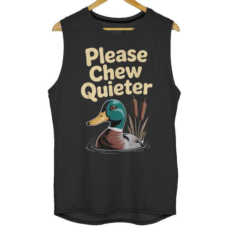 Please Chew Quieter Introvert Duck Lover Unisex Tank Top