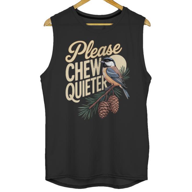 Please Chew Quieter Introverts Casual Everyday Unisex Tank Top