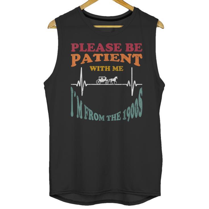 Please Be Patient With Me I'm From The 1900s Heart Beat Unisex Tank Top