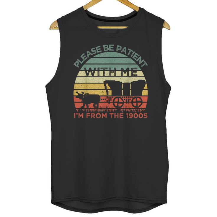 Please Be Patient With Me I'm From The 1900s Vintage Sunset Unisex Tank Top